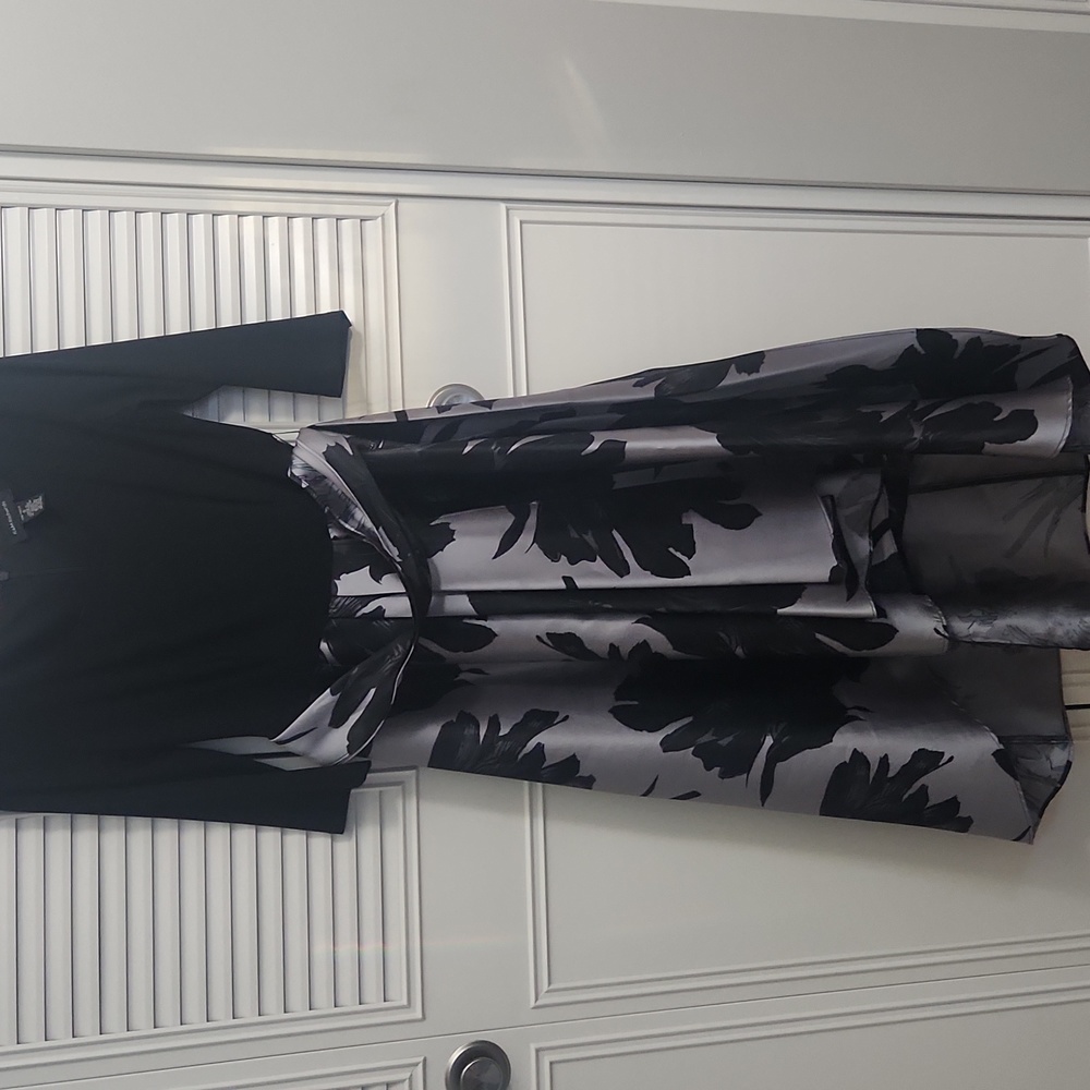 R&M Richards black and floral dress